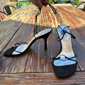 Stewart Weitzman Party Sandals-Black Size 9